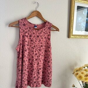 Floral Pink Sleeveless Top